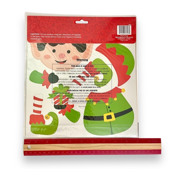 NEW Christmas Holiday Santa Elf Large Magnet Xmas Decoration Seasonal Decor NIP - Picture 2 of 3